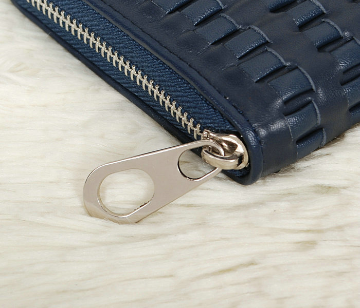 Bottega Veneta intrecciato leather clutch BV6611 royalblue - Click Image to Close